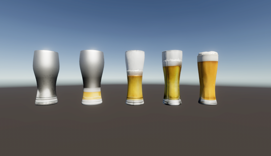 ビール量違い5種セット | Unity対応3Dモデル素材 - 画像 (2)