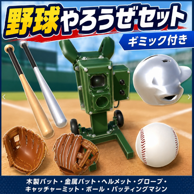 【3Dモデル】野球やろうぜ!セット