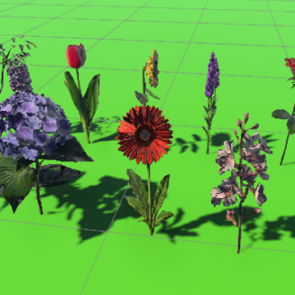 【3Dモデル】人気の花セット10種をBOOTHで公開しました
