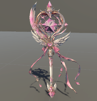 【無料3Dモデル】星祈のハートステラロッド